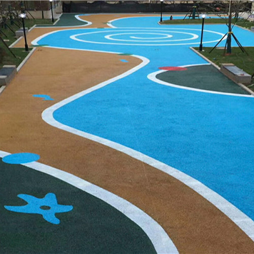 多混色彩色透水混凝土地坪