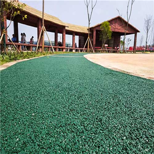 綠色道路彩色透水混凝土地坪