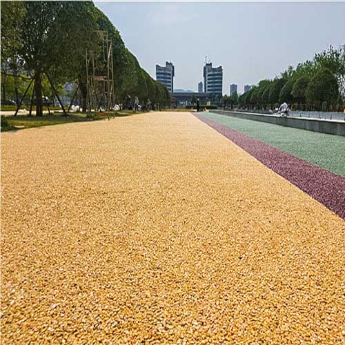 黃色透水混凝土地坪